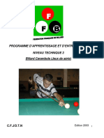 FFB - Programme Apprentissage Et Entrainement NT3
