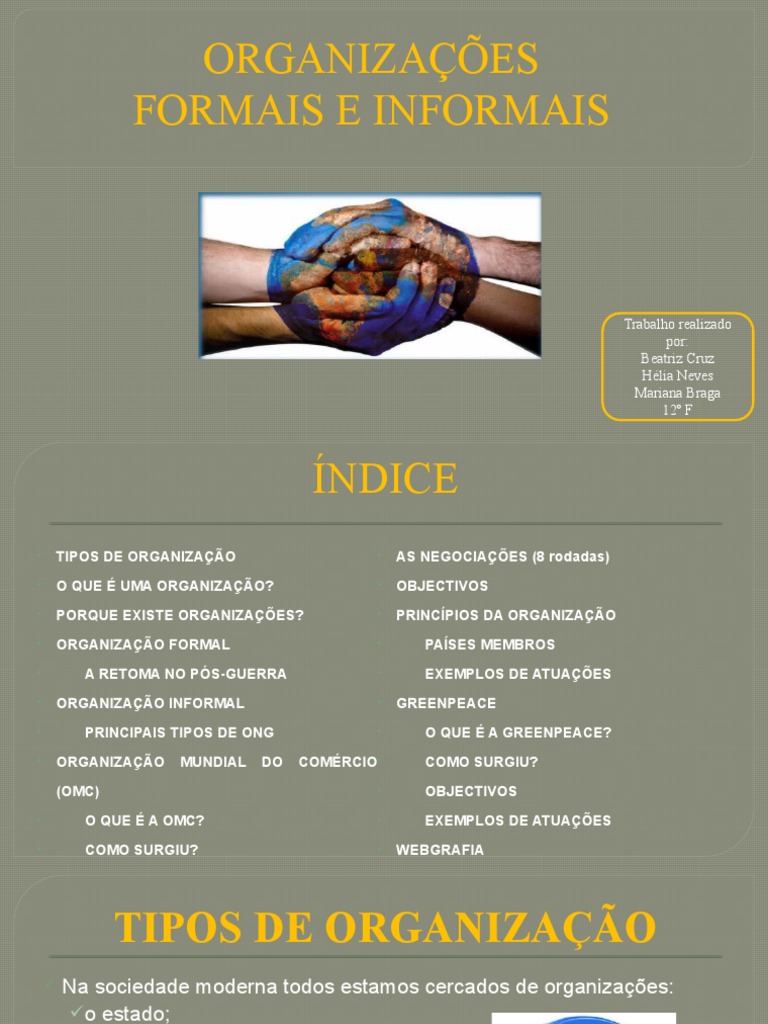 Organizações Formais e Informais: Estruturas, Funções e Exemplos de ...
