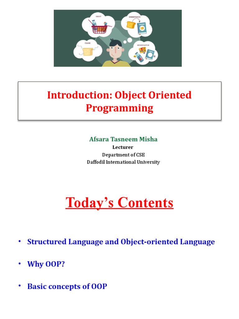 Lecture_1-Introduction of OOP.pptx | PDF | Object Oriented Programming ...