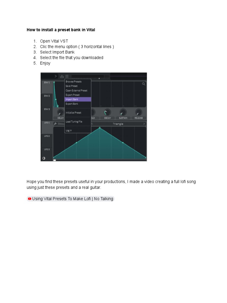 How To Download Vital Presets