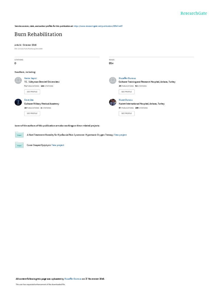 Burn Rehabilitation PDF