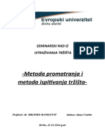 Seminarski Rad Istraživanje Tržišta