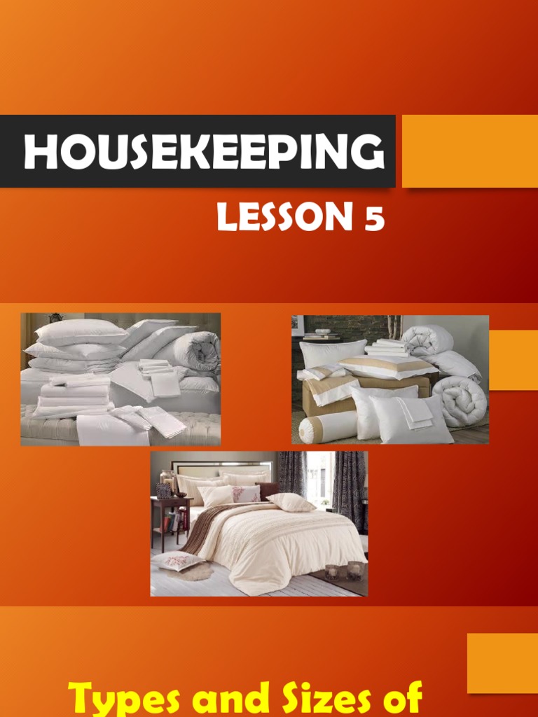 Housekeeping Lesson5 PDF Bed Mattress