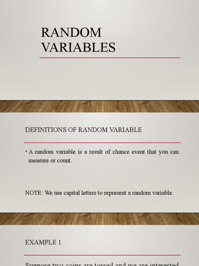 Random Variables | PDF | Random Variable | Probability Distribution