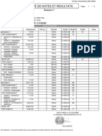 Relevé de Notes Et Résultats Licence 2 Sciences Du Langage PDF