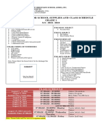 Sy2022 2023 List of School Requirements Schedule Elementary