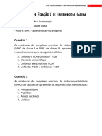 Exercícios de Fixação de Imunologia Básica 2