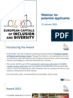 Webinar - European Capitals of Inclusion and Diversity Award 2023 - Final PDF