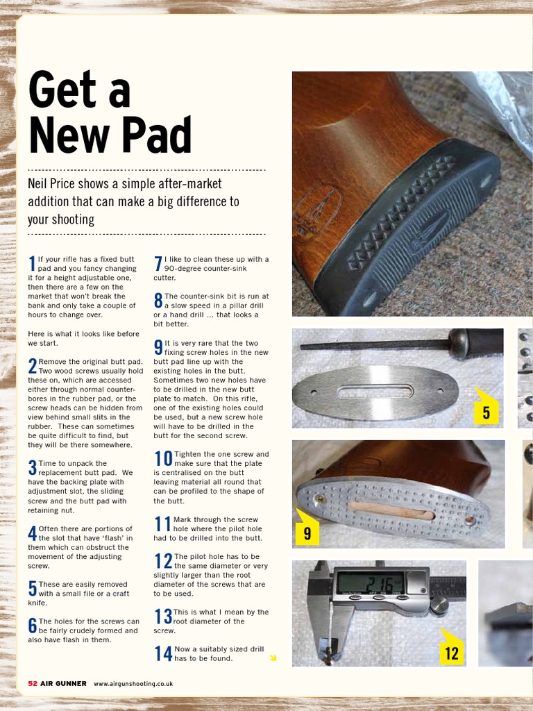 Bisley Recoil Pad Install PDF Screw Drill