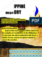 Evolution of Contitutions in The Philippines