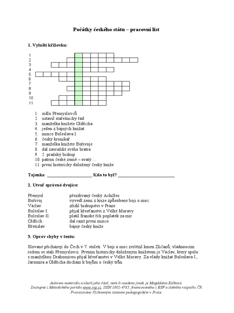 Počátky Českého Státu PL Odt PDF