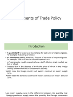 Instruments of Trade Policy: Tariffs, Quotas, Subsidies and their Effects