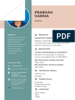 White Simple Student CV Resume