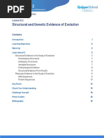 STUDY GUIDE UNIT 6.2 - Structural & Genetic Evidence of Evolution