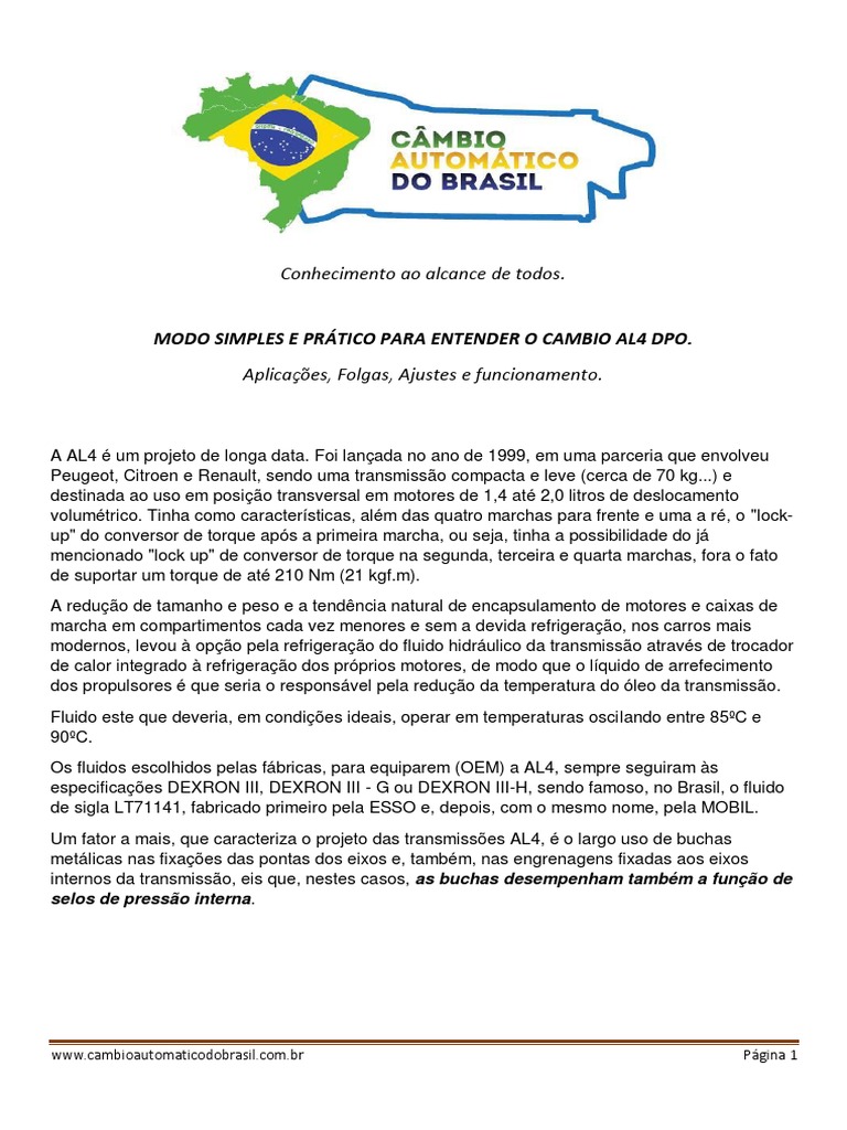 Manual Al4 Dpo Citroen Peugeot PDF PDF Motores Renault