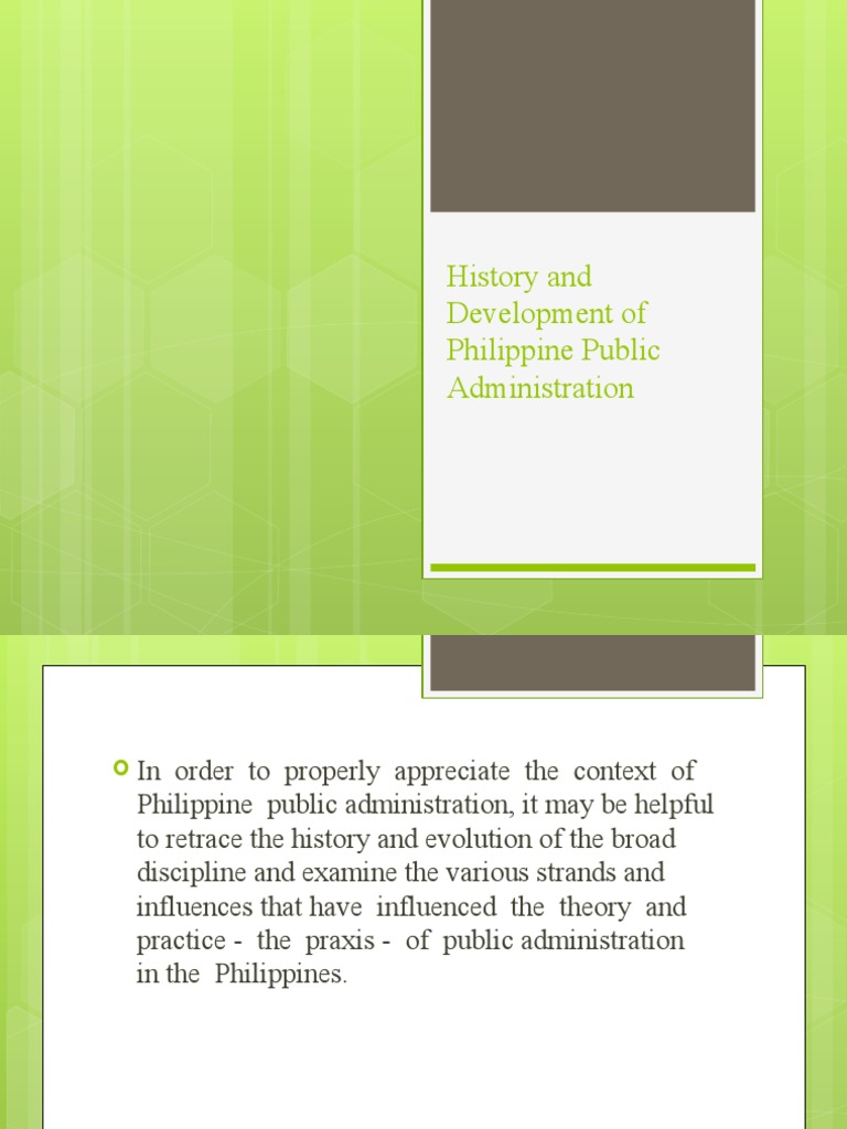 Evolution of Philippine Public Administration | PDF | Public ...