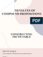 Truth Values of Compound Propositions