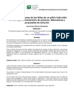 Causas de falla de piñón helicoidal y propuestas de solución