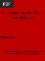 Health 10 Lesson 3-Complementary and Alternative Health Care Modalities