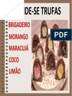 Trufas caseiras de sabores variados