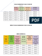 Menu Puasa Ramadhan 1444 H