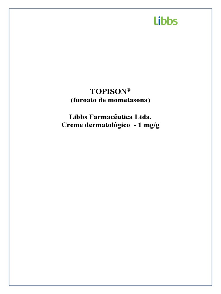 Bula Topison Paciente | PDF | Dermatite | Gravidez