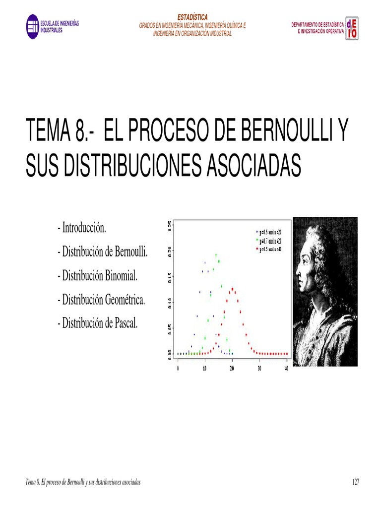Proceso de Bernoulli y Probabilidades | PDF | Probabilidad | Media