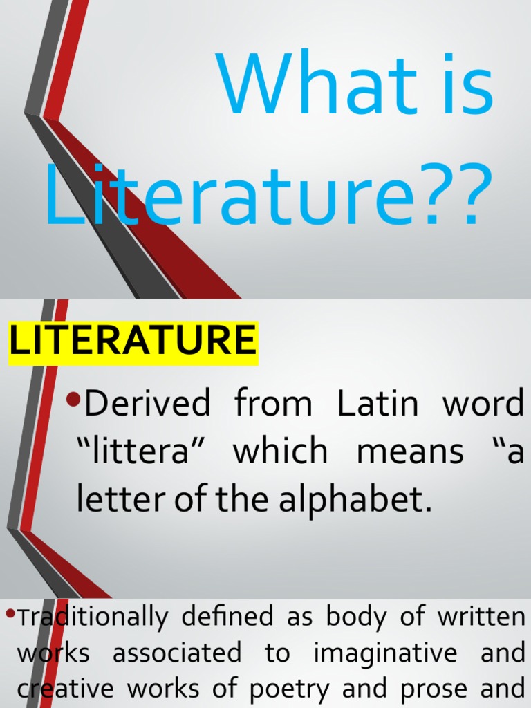 What Is Literature PDF Poetry Narrative