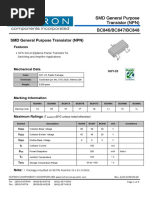 SMD (1K) NpnTransistor BC846, BC847, BC848