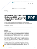 Mapa Misiones 1881 disputa territorial Argentina Brasil