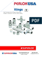 Tube Fittings: High Technology Valve & Flange & Fitting Series Available in Sizes From 1/16 To 2in (2mm To 38mm)