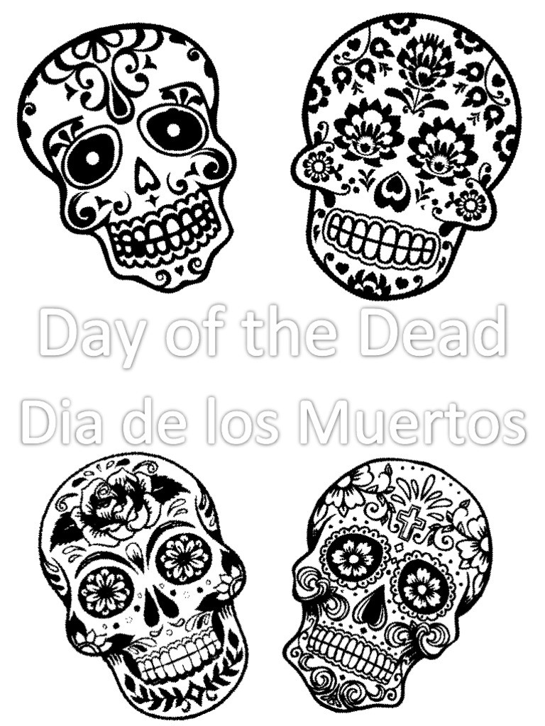 Day of The Dead Coloring Pages PDF | PDF