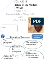 Lecture 3-4 Achebe II - III 2020