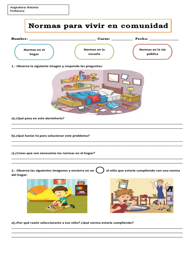 Normas de Convivencia para Niños | PDF