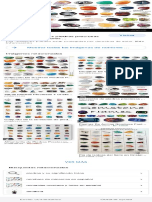 Collage de diversas piedras preciosas volteada con nombres