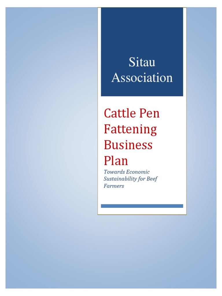 Feedlot Production Business Plan2021 PDF Intensive Farming Cattle