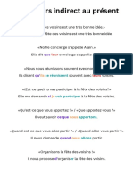 Le Discours Indirect Au Present PDF