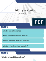 Lecture 3 - Feasibility Analysis
