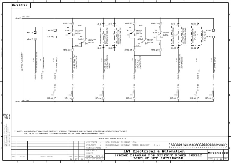 L&T Electrical & Automation KKS CODE I26.KK34.013UBG.0.AE OK.WD016
