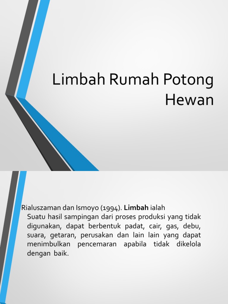 04 Limbah Rumah Potong Hewan | PDF | Sains & Matematika