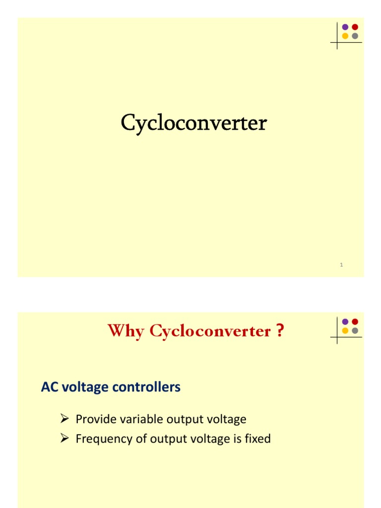 5 Cycloconverter Descargar gratis PDF Rectifier Alternating Current