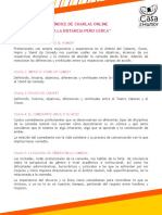 Índice de CHARLAS ONLINE 'A LA DISTANCIA PERO CERCA' PDF
