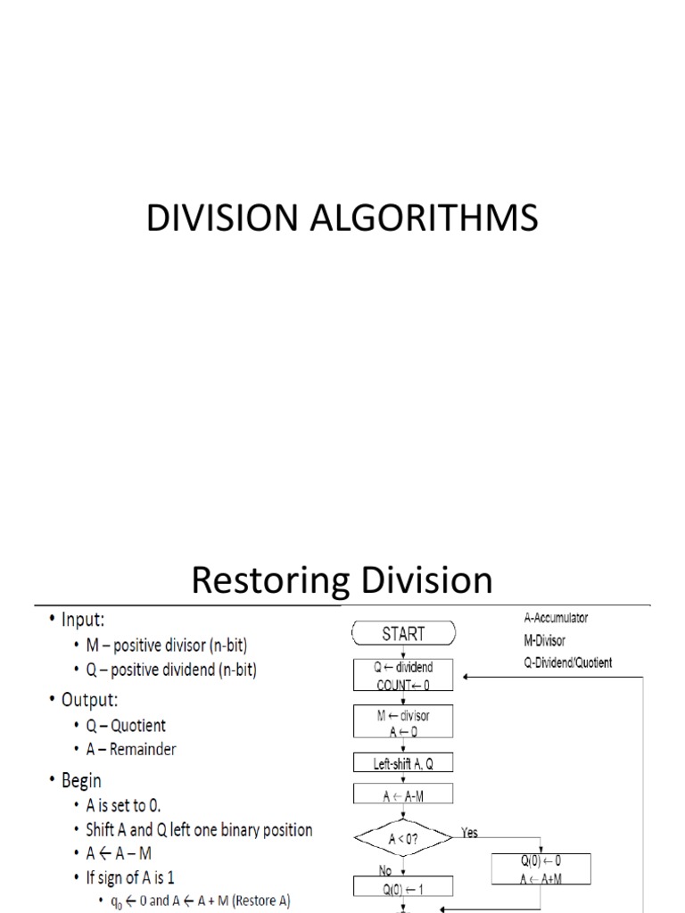 8-Restoring and Non Restoring Division-05-01-2023 | PDF