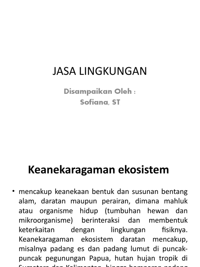 Jasa Lingkungan Pdf