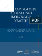 Plan Hospitalario de Respuesta para Emergencias y Desastres: Hospital General Puyo 2021