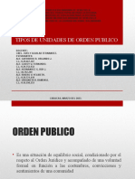 Tipos de Unidades de Orden Publico