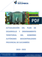 Plan de Desarrollo Y Ordenamiento Territorial de La Provincia de Sucumbíos