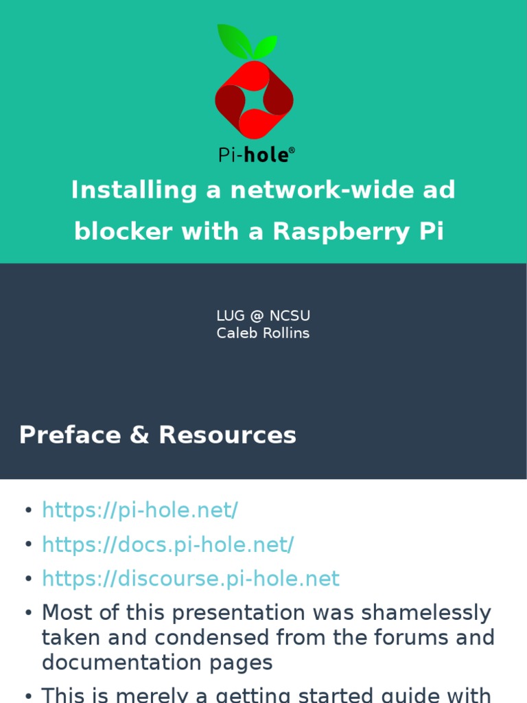 Pihole installation guide pdf domain name system ip address