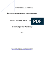 Catalogo de Audiolivros Analogicos - 07-2011