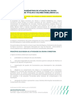 Regras e parâmetros de atuação da Ágora Corretora